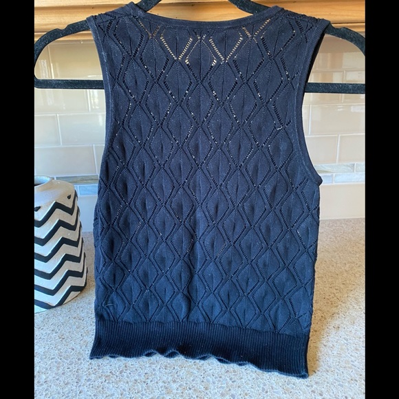 Trina Turk, diagonal knit, sleeveless sweater - Picture 4 of 4